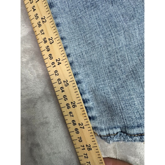 GOOD AMERICAN Jeans Denim Light Wash Frayed Hem Skinny Womens Size 2 26 - Picture 2 of 10
